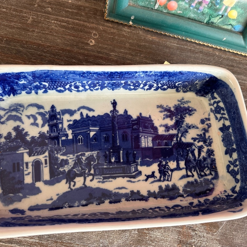 China blue fine porcelain dish